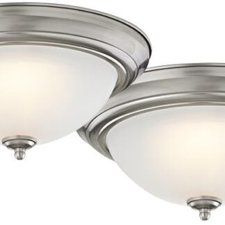 Boston Harbor ZD13-BN-C Ceiling Light Fixture, 0.17 A, 120 V, 20 W, 2-Lamp, LED Lamp, 1500, 3000 K Color Temp