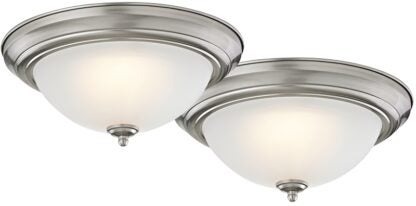 Boston Harbor ZD13-BN-C Ceiling Light Fixture, 0.17 A, 120 V, 20 W, 2-Lamp, LED Lamp, 1500, 3000 K Color Temp