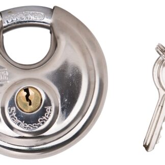 ProSource YB0070 Security Lock, 1/2 in Dia Shackle, 1 in H Shackle, Steel Shackle, Stainless Steel Body, Stainless Steel