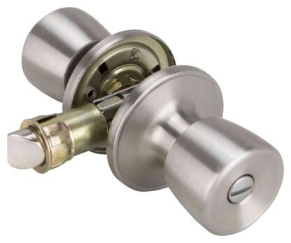 ProSource T-5764SS-BK Privacy Lockset, Bell, Tulip Design, Stainless Steel, Stainless Steel