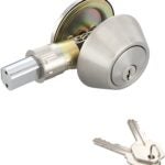 ProSource Signature Series T-D101SS Deadbolt, 3 Grade, Stainless Steel, 2-3/8, 2-3/4 in Backset, KW1 Keyway Sells in Quantity of 3