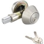 ProSource T-D102SS Deadbolt, 3 Grade, Stainless Steel, 2-3/8 to 2-3/4 in Backset, KW1 Keyway Sells in Quantity of 3