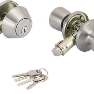 ProSource T-5764-D101SS Combination Lockset, Stainless Steel, Stainless Steel Sells in Quantity of 3