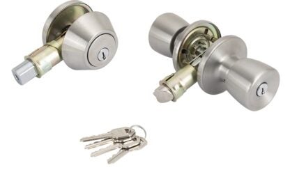 ProSource T-5764-D101SS Combination Lockset, Stainless Steel, Stainless Steel Sells in Quantity of 3