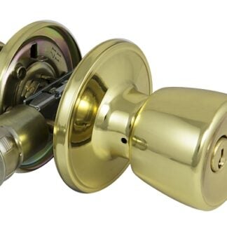 ProSource T-5764PB-ET Entry Knob, Brass, Polished Brass Sells in Quantity of 3