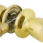 ProSource T-5764PB-BK Privacy Lockset, Brass, Polished Brass