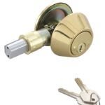 ProSource Signature Series T-D101PB Deadbolt, 3 Grade, Polished Brass, 2-3/8, 2-3/4 in Backset, KW1 Keyway Sells in Quantity of 3