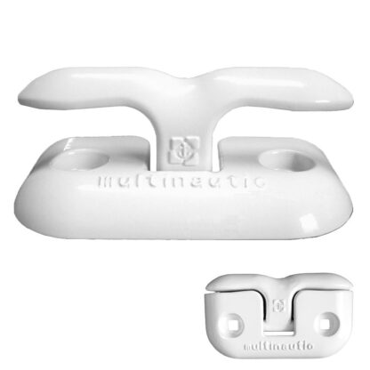 Multinautic 15112 Flip Up Cleat, Cast Aluminum, White