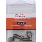 Multinautic 22080 T-Head Bolt and Nut, Stainless Steel Sells in Quantity of 6