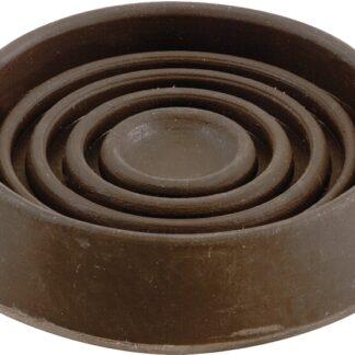 Shepherd Hardware 9077 Caster Cup, Rubber, Brown Sells in Quantity of 6