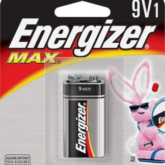 Energizer 522BP Battery, 9 V Battery, Alkaline, Manganese Dioxide, Zinc