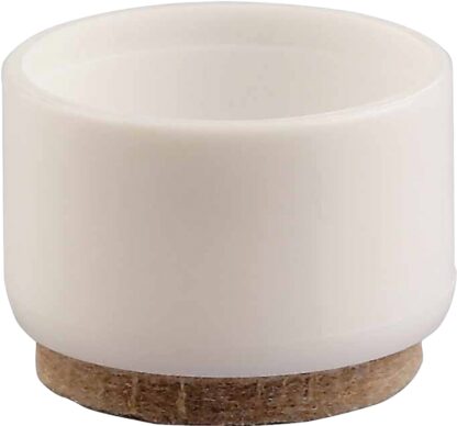 Shepherd Hardware 3923 Furniture Leg Tip with Felt, Round, Plastic, White, 1 in Dia Sells in Quantity of 6