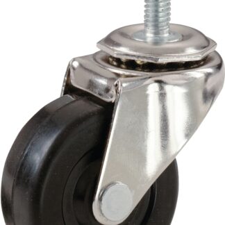 Shepherd Hardware 9344 Swivel Caster, 2 in Dia Wheel, Rubber Wheel, 80 lb