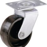 Shepherd Hardware 9556 Swivel Caster, 1-1/4 in Dia Wheel, Plastic Wheel, Black, 40 lb