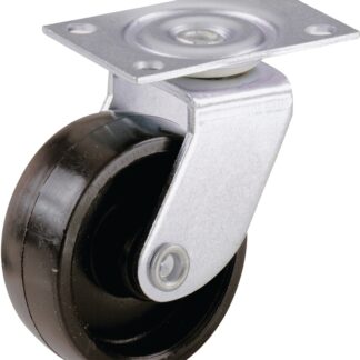 Shepherd Hardware 9558 Swivel Caster, 1-5/8 in Dia Wheel, Plastic Wheel, Black, 50 lb