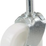 Shepherd Hardware 9055 Swivel Caster, 1-5/8 in Dia Wheel, Plastic Wheel, White, 50 lb Sells in Quantity of 6