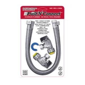 Waterline 1288058LF Faucet Connector Kit, 1/2 in Inlet, 16 in L