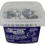 Waterline Surlok 1425077 Pinch Clamp, Stainless Steel, 50/PK