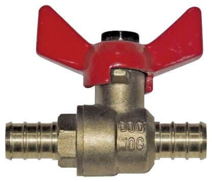 Waterline 1559004LF Ball Valve, 1/2 in Connection, PEX, Brass Body