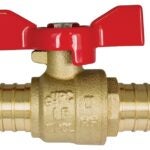 Waterline 1559006LF Ball Valve, 3/4 in Connection, PEX, Brass Body