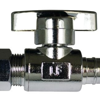 Waterline 1558443LF Straight Ball Valve, 1/2 x 3/8 in Connection, Compression, Brass Body