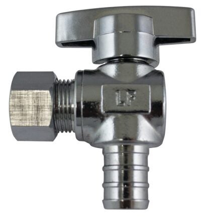 Waterline 1558543LF Straight Ball Valve, 1/2 x 3/8 in Connection, Compression, Brass Body