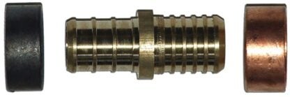 Waterline 1443844-LW/144384 Insert Coupling, 1/2 in, Barb, Brass