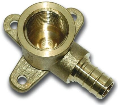 Waterline 1442344 Drop Ear Pipe Elbow, 1/2 in, 90 deg Angle, Brass, 690 kPa Pressure