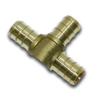 Waterline 1449446 Pipe Tee, 1/2 x 3/4 in, Brass