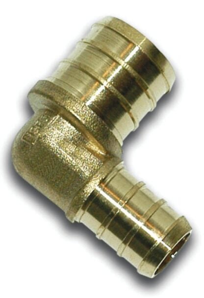 Waterline 1442064 Tube Elbow, 3/4 x 1/2 in, 90 deg Angle, Brass