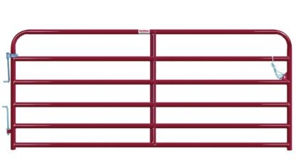 Behlen Country 40120101 Heavy-Duty Gate, 120 in W Gate, 50 in H Gate, 16 ga Frame Tube/Channel, Steel Frame, Red