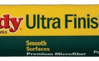 Purdy Ultra Finish 137678M92 Replacement Roller Cover, 3/8 in Thick Nap, 9-1/2 in L, Microfiber Cover, White