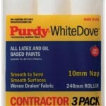 Purdy White Dove 13A863M00 Replacement Roller Cover, 3/8 in Thick Nap, 9-1/2 in L, Woven Dralon Fabric Cover