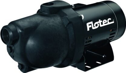 Flotec FP4032 Jet Pump, 9.6/19.2 A, 115/230 V, 1 hp, 1-1/4 in Suction, 1 in Discharge Connection, 25 ft Max Head, 18 gpm