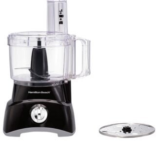 Hamilton Beach 70740 Food Processor, 8 Cup Bowl, 450 W, Knob Control, Black