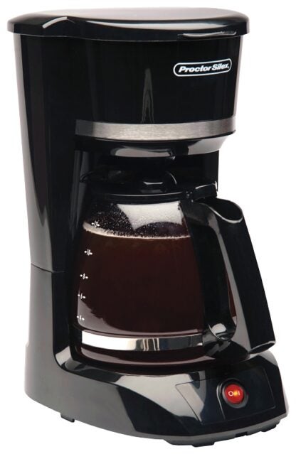 Proctor Silex 43804 Coffee Maker, 12 Cups Capacity, Glass/Metal/Plastic, Black