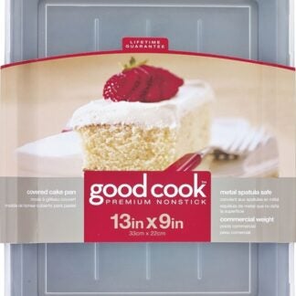 Goodcook 04009 Cake Pan, 13 in OAL, Steel, Non-Stick: Yes, Dishwasher Safe: Yes