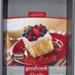 Goodcook 04010 Cake Pan, Oblong, 13 in OAL, Steel, Non-Stick: Yes, Dishwasher Safe: Yes