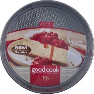 Goodcook 11754 Cake Pan, 10 in Dia, Steel, Non-Stick: Yes, Dishwasher Safe: No