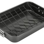 Goodcook 04111 Roaster Pan with V-Rack, Steel, 17 in L, 12 in W