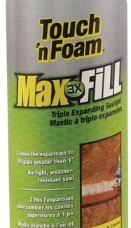 Touch 'n Foam Max Fill 7565011125 Triple Expanding Sealant, Amber, 20 oz Aerosol Can