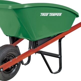 Garant 03925 Wheelbarrow Tray, 5 cu-ft Volume, Poly, 1-Wheel, 2-Ply, Pneumatic Wheel, 14 in Wheel