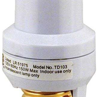 Atron TD103 Touch Lamp Dimmer, 120 V, 150 W, Halogen, Incandescent Lamp, White