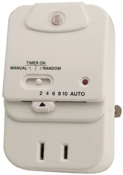 Atron PLT3 Light Control Timer, 500 W, 2, 4, 6, 8, 10 hr Time Setting, White