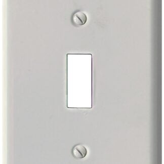 Atron 2-164T Wallplate, 1-Gang, Metal, White