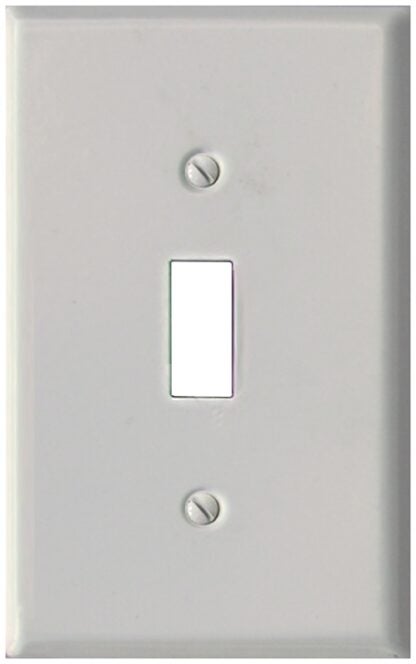 Atron 2-164T Wallplate, 1-Gang, Metal, White