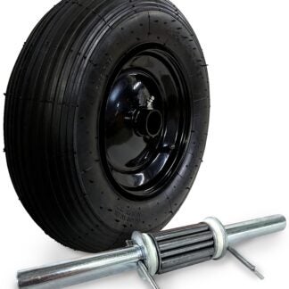 Erie E-9000261 Wheelbarrow Kit, Tubeless, 16 in Dia Tire, 4 in W Tire, 1.35 in Dia Hub, 2-3/4 in L Hub