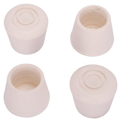 ProSource FE-50643-B Furniture Leg Tip, Round, Rubber, White, 3/4 in Dia, 0.76 in H Sells in Quantity of 20