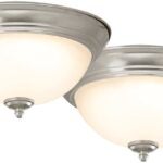 Boston Harbor 4200-LED- BN Flush Mount Ceiling Fixture, 120 V, 15 W, 2-Lamp, LED Lamp, 1100 Lumens