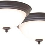 Boston Harbor 4200-LED- BR Flush Mount Ceiling Fixture, 120 V, 15 W, 2-Lamp, LED Lamp, 1100 Lumens, Bronze Fixture